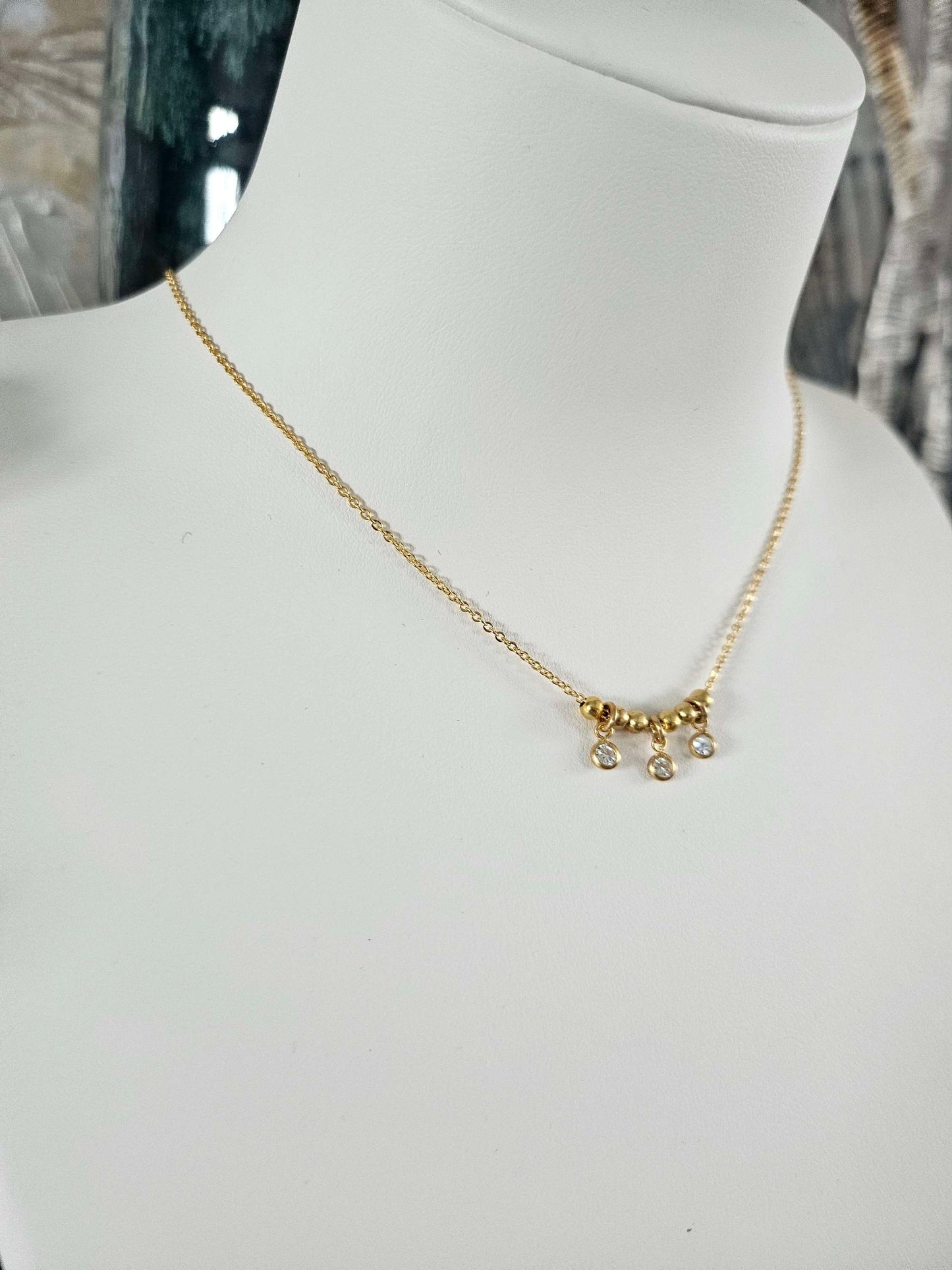 Jeanne necklace in gold-plated steel