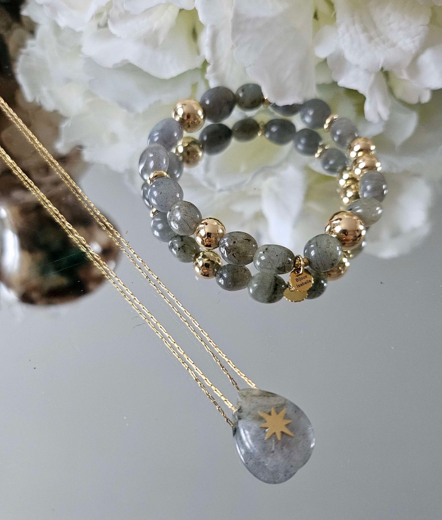 Odile necklace in gold-plated steel