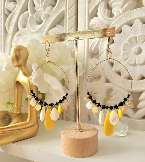 Boucles d'oreilles Tournesol