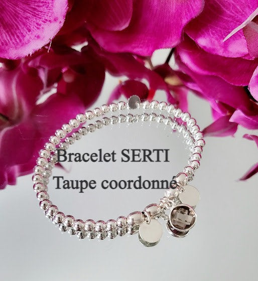 Boucles d'oreilles Serti taupe