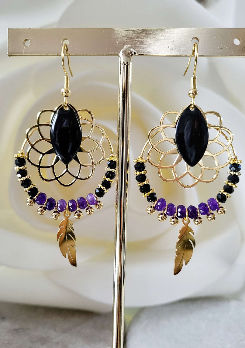 Boucles d'oreilles Pavot