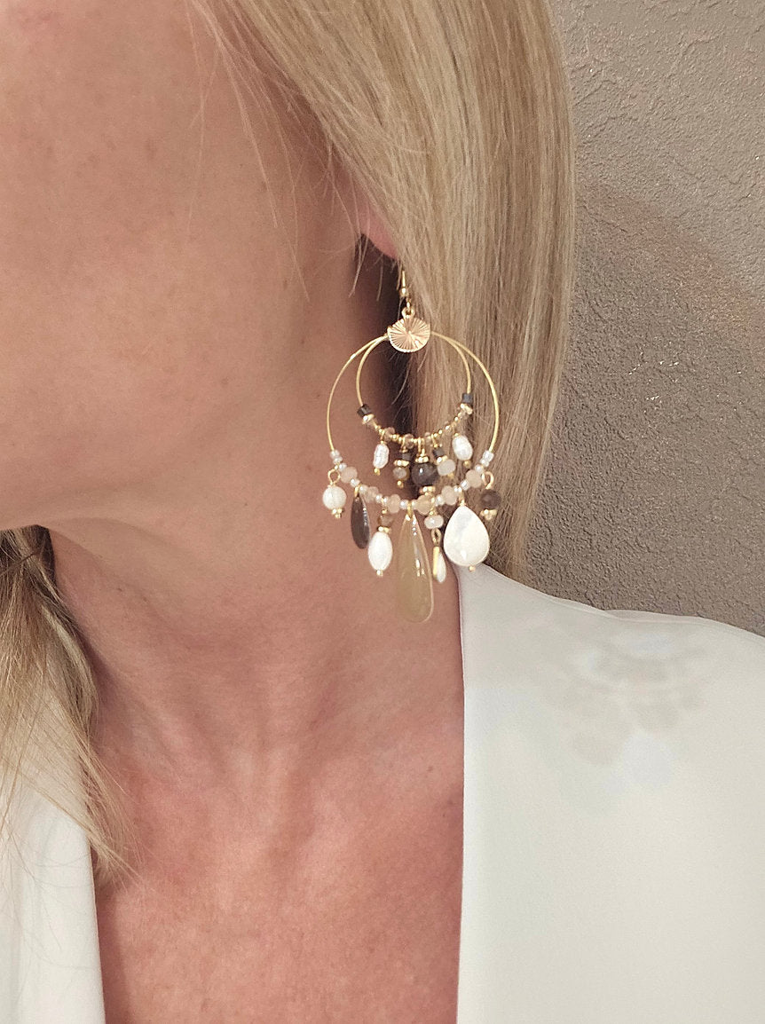 Boucles d'oreilles Moka