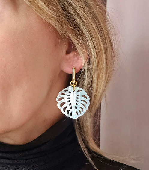 Boucles d'oreilles Monstera