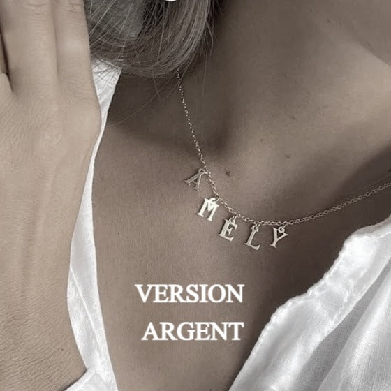 Collier prénom personnalisé en argent 925
