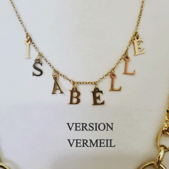 Collier prénom personnalisé en argent 925