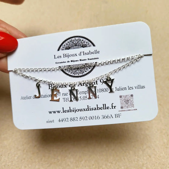 Collier prénom personnalisé en argent 925