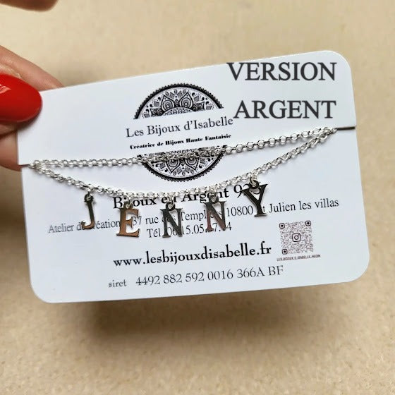 Personalized name necklace in 925 silver