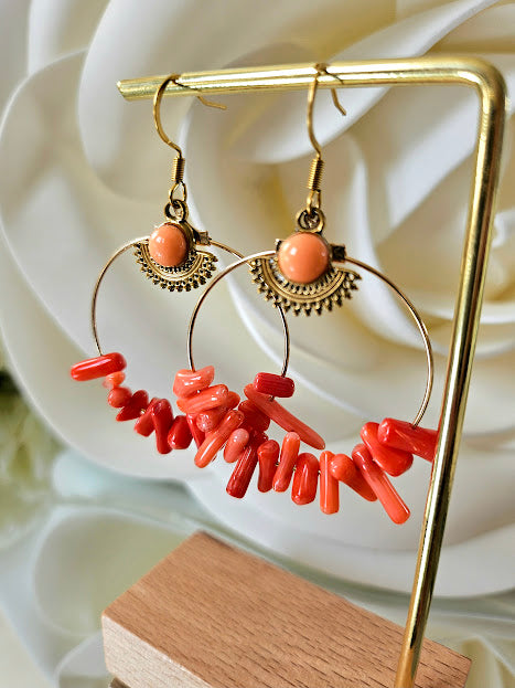 Boucles d'oreilles CORAIL