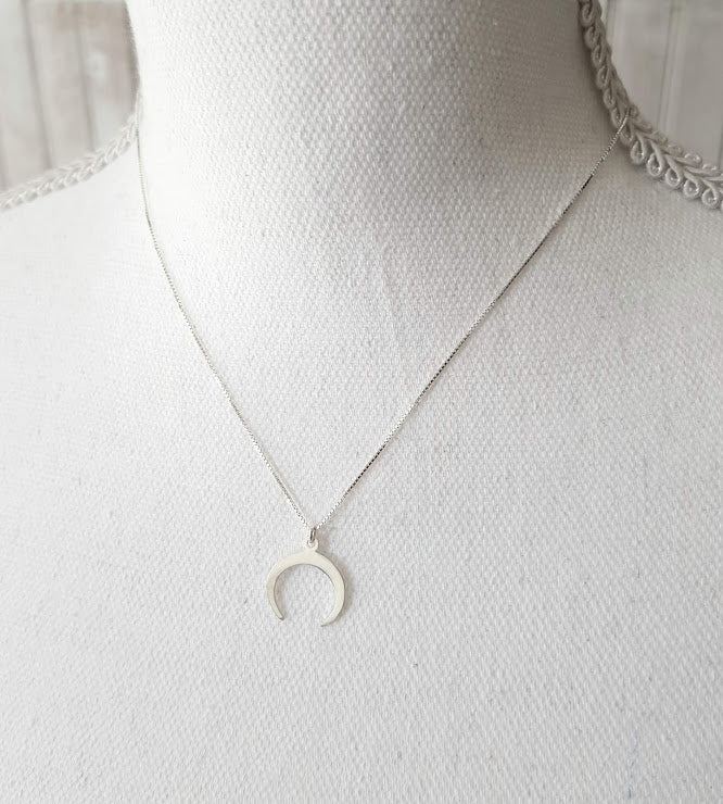 Collier en croissant de lune argent 925