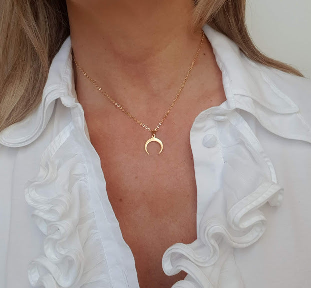 Collier en croissant de lune argent 925