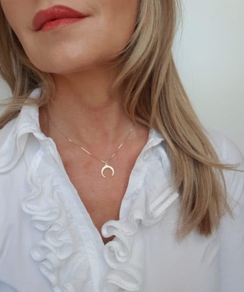 Collier en croissant de lune argent 925