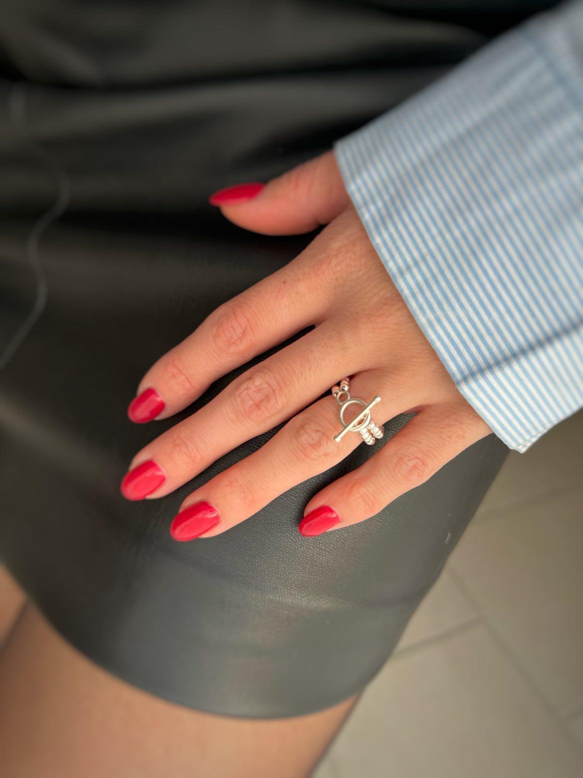 Bague Perles à double rang avec Fermoir Toggle | LANA
