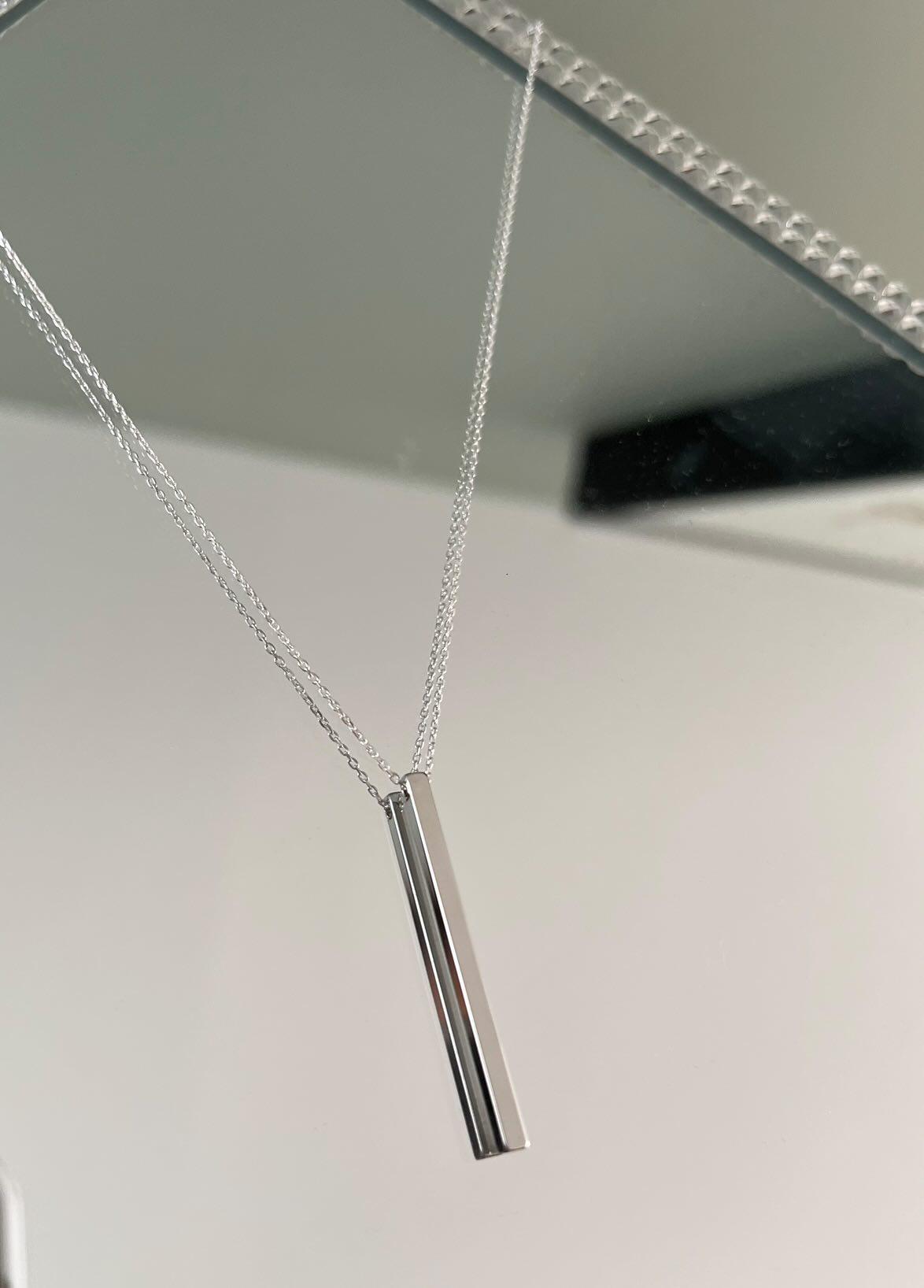925 Silver Bar Necklace