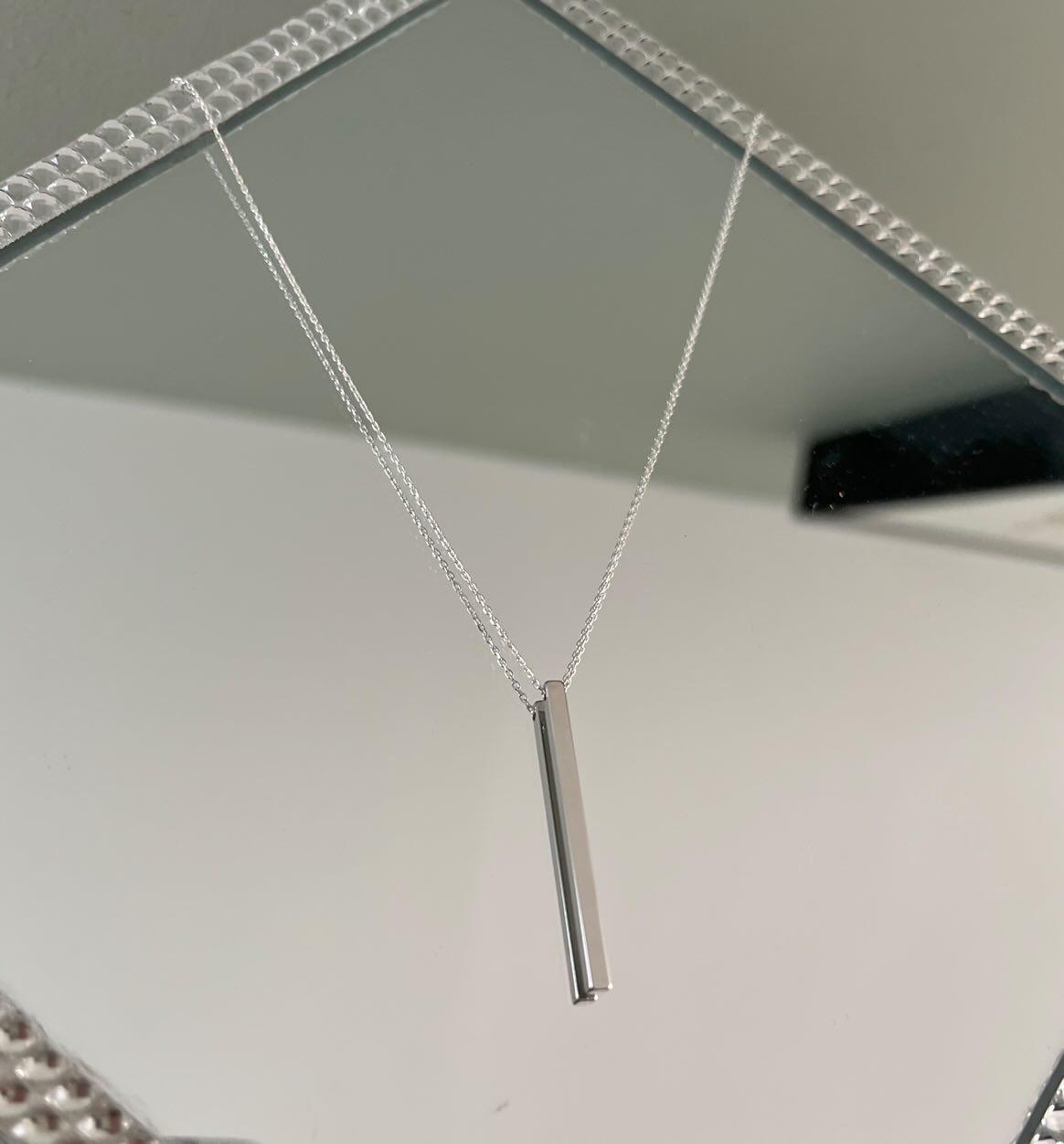 925 Silver Bar Necklace
