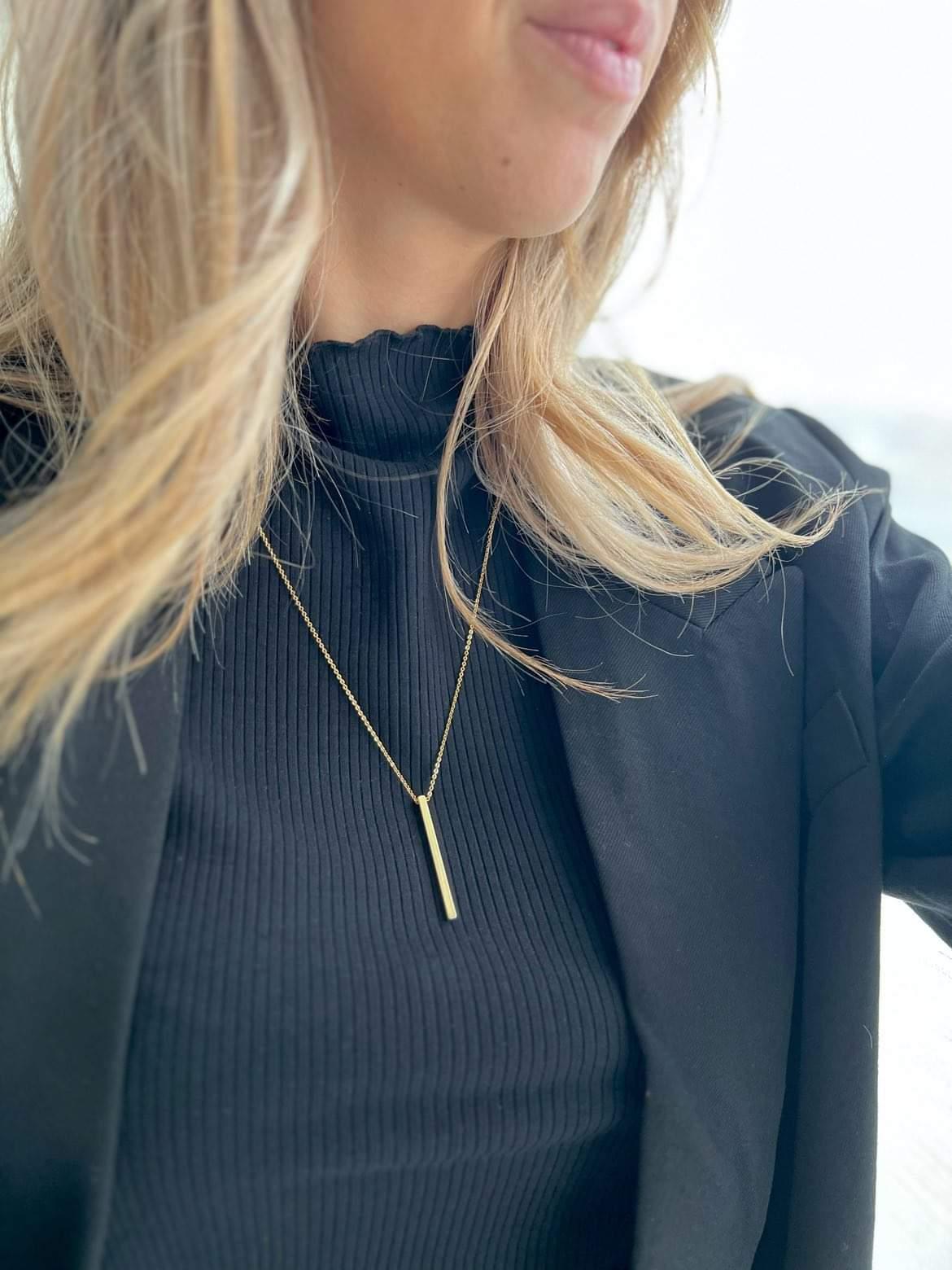 Collier barre Or