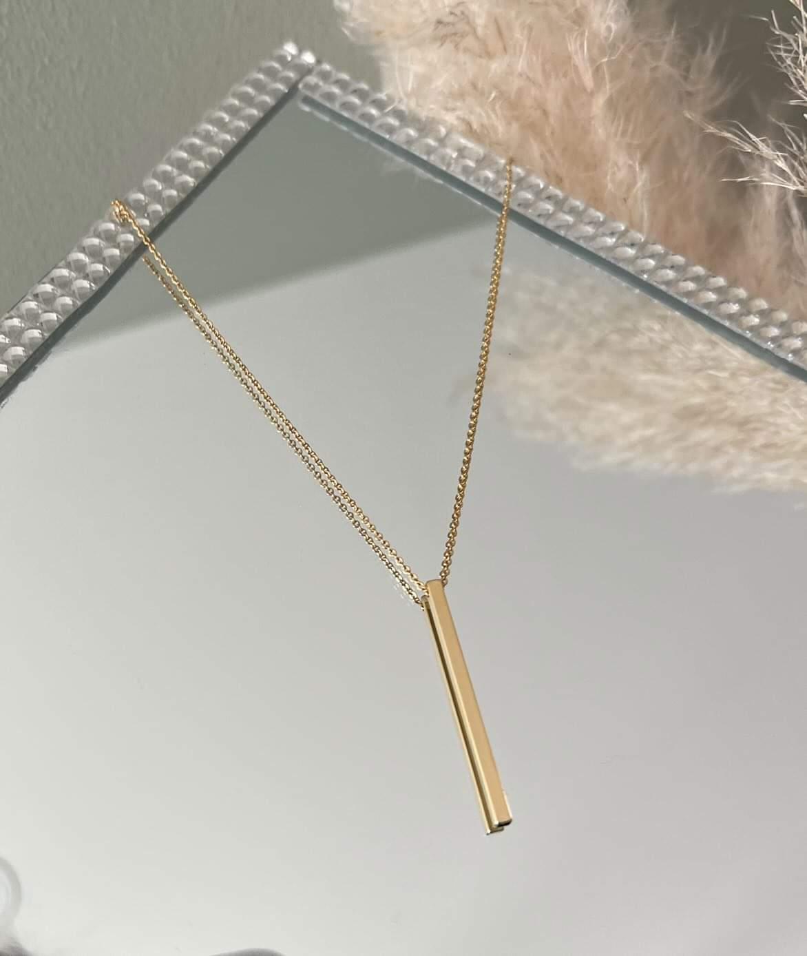 Collier barre Or