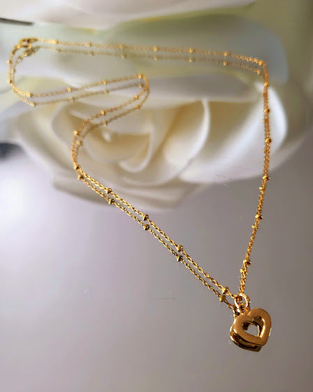 Gold Plated Heart Necklace – Touch of Tenderness & Elegance