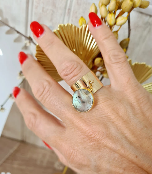 Gold plated medal ring