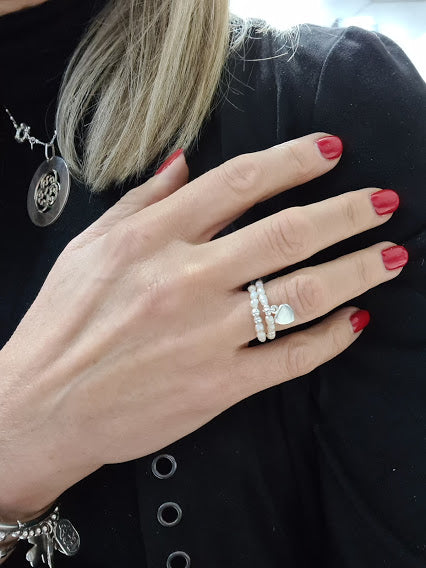 Bague Nacre avec Pampille