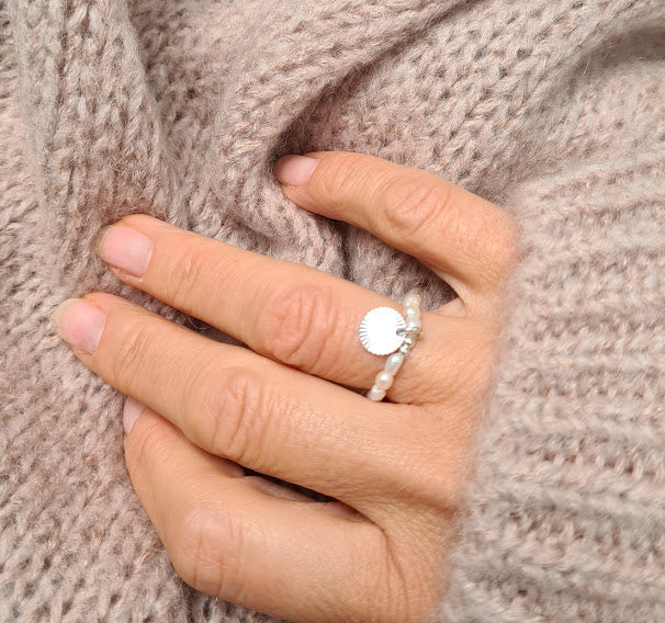 Bague Nacre avec Pampille