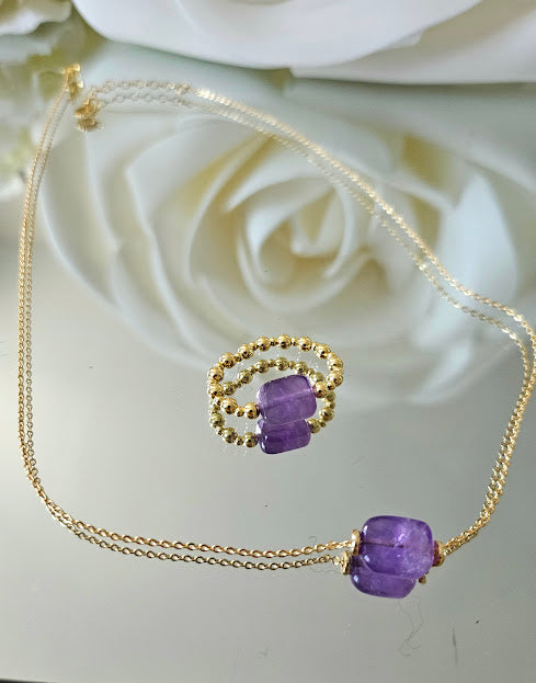 Collier ofeli en acier plaqué or