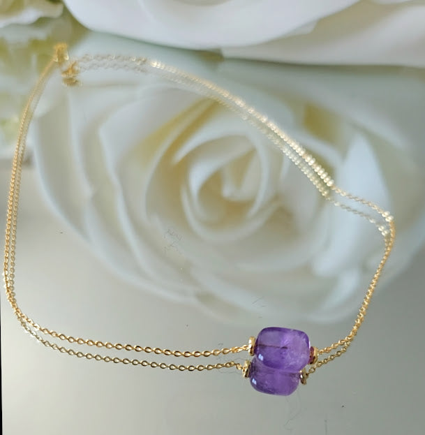 Collier ofeli en acier plaqué or