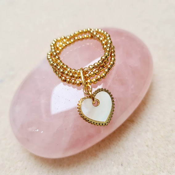 Bague PERLINE or avec pampille