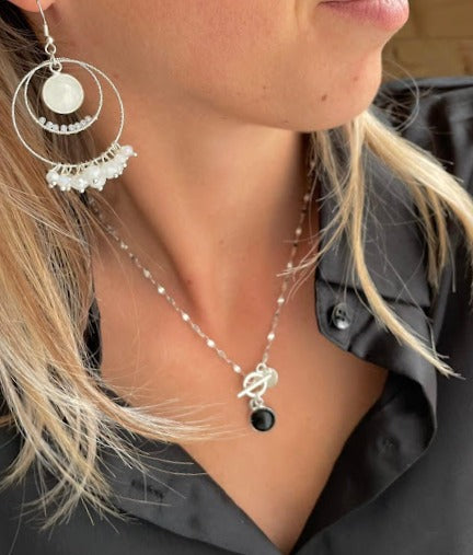 Collier Romance en argent noir