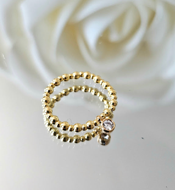 Fine pearl ring with customizable tassel | TESA