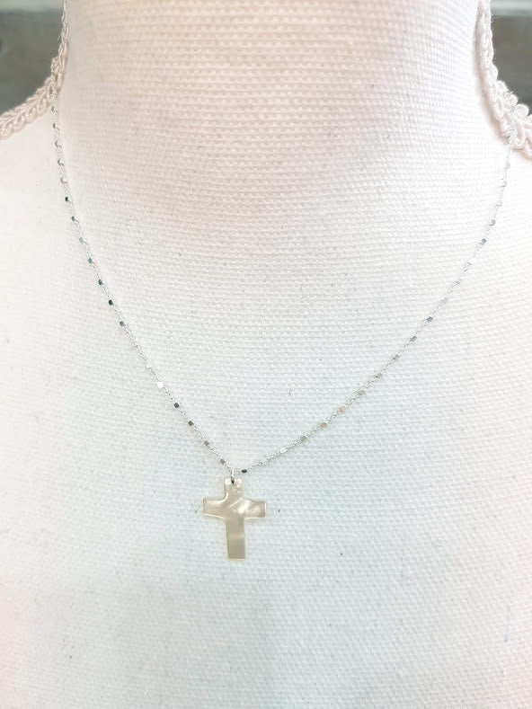 Collier Croix en nacre