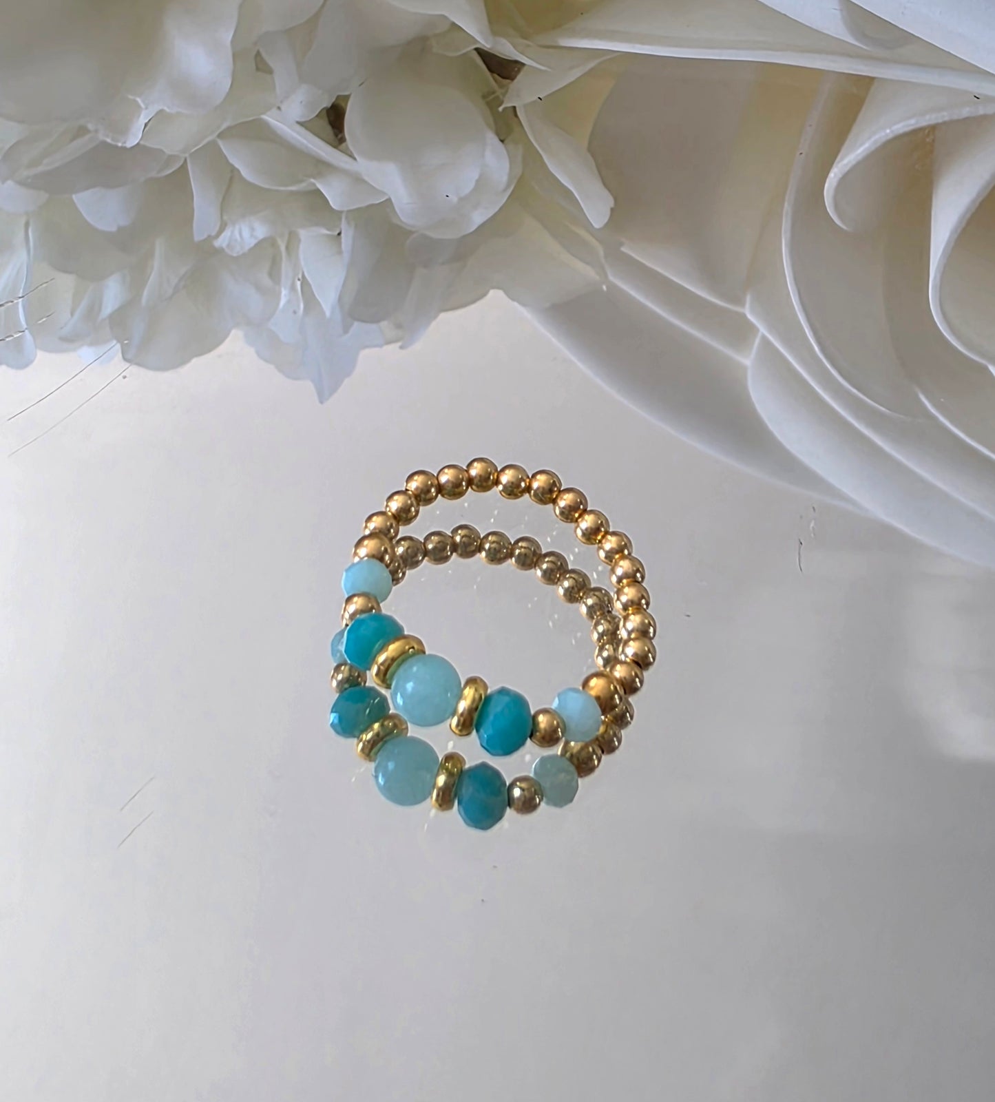 Gold plated silver ring with fine stone | OFELI