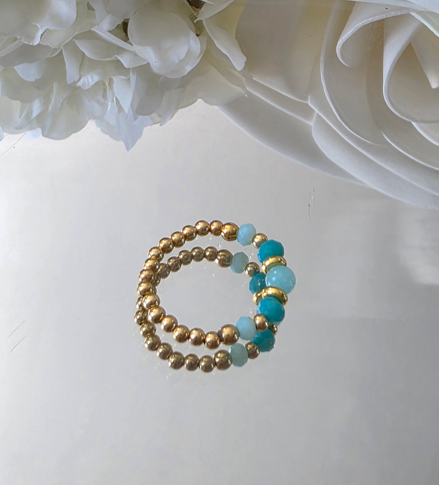 Gold plated silver ring with fine stone | OFELI