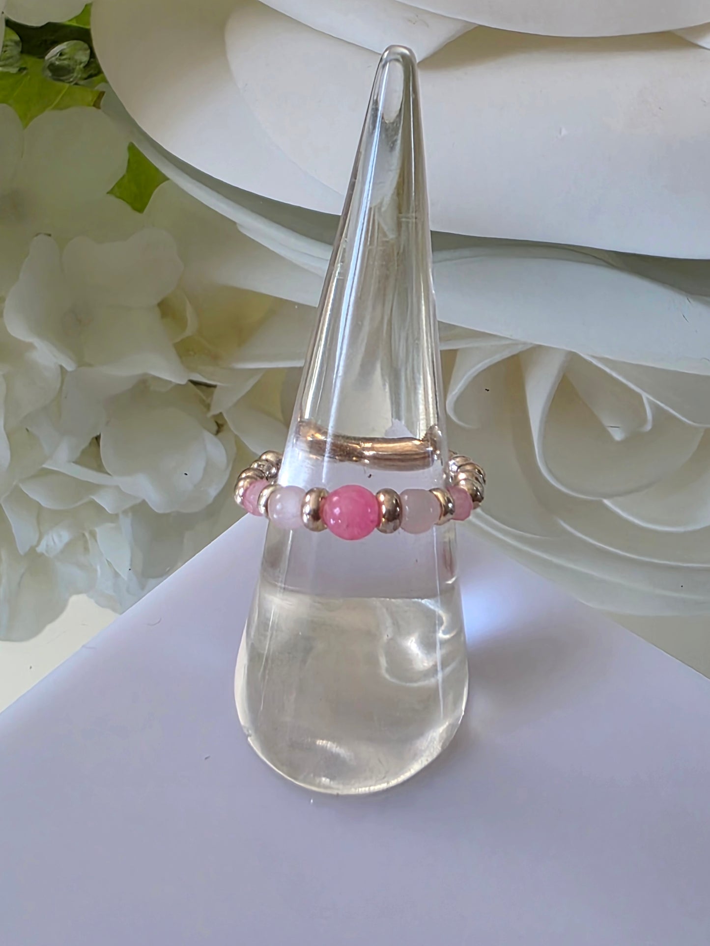 Gold plated silver ring with fine stone | OFELI