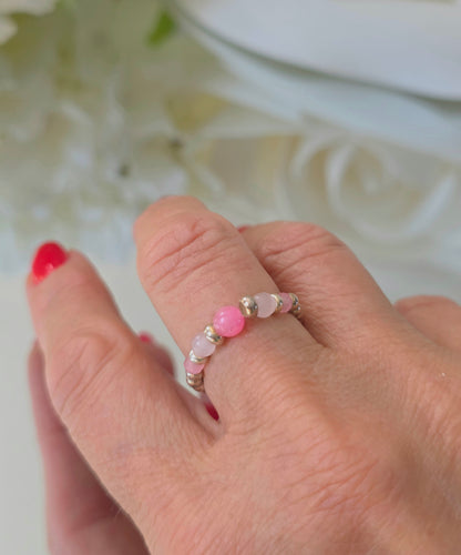 Gold plated silver ring with fine stone | OFELI