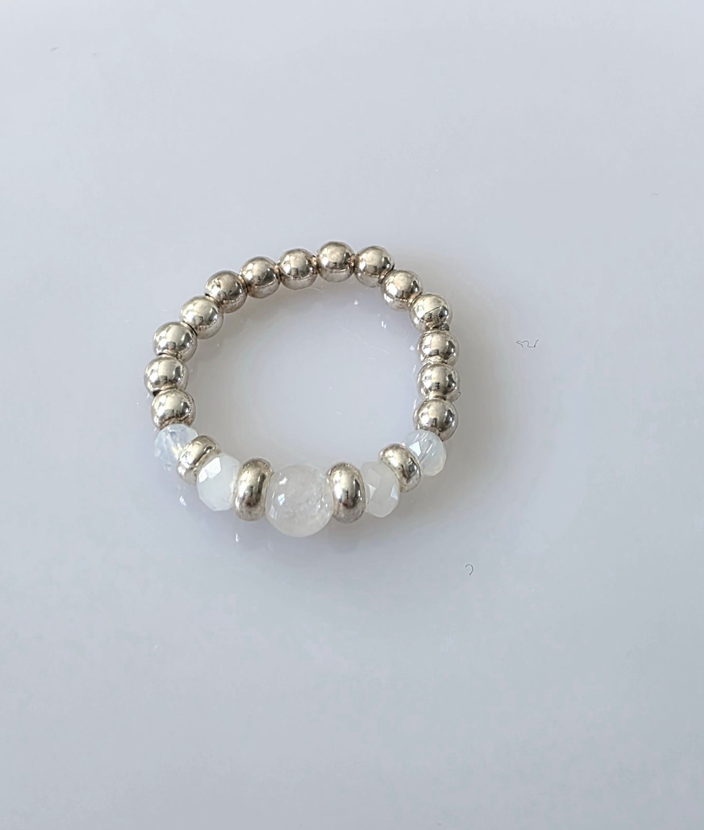 Gold plated silver ring with fine stone | OFELI