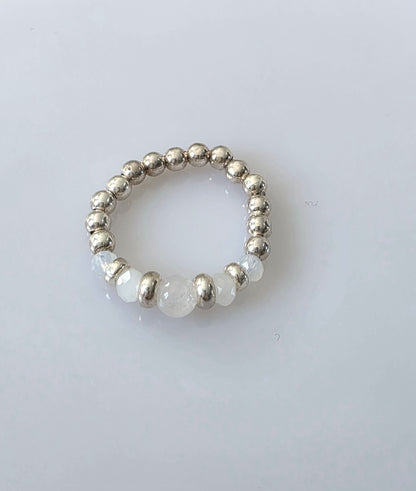 Gold plated silver ring with fine stone | OFELI
