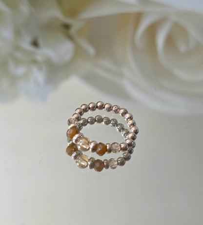 Gold plated silver ring with fine stone | OFELI