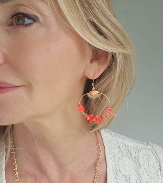 Boucles d'oreilles CORAIL