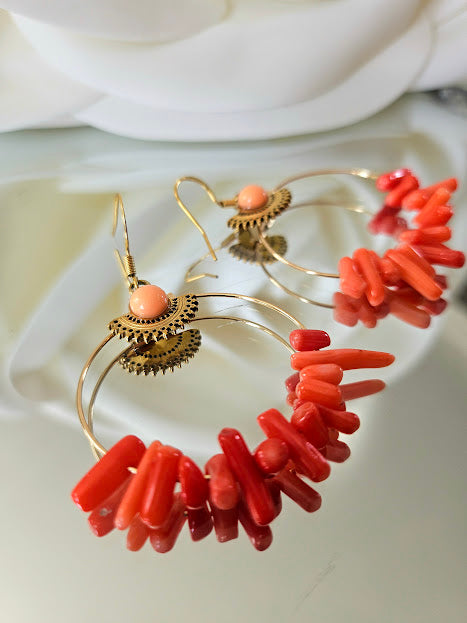 Boucles d'oreilles CORAIL