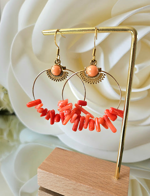 Boucles d'oreilles CORAIL