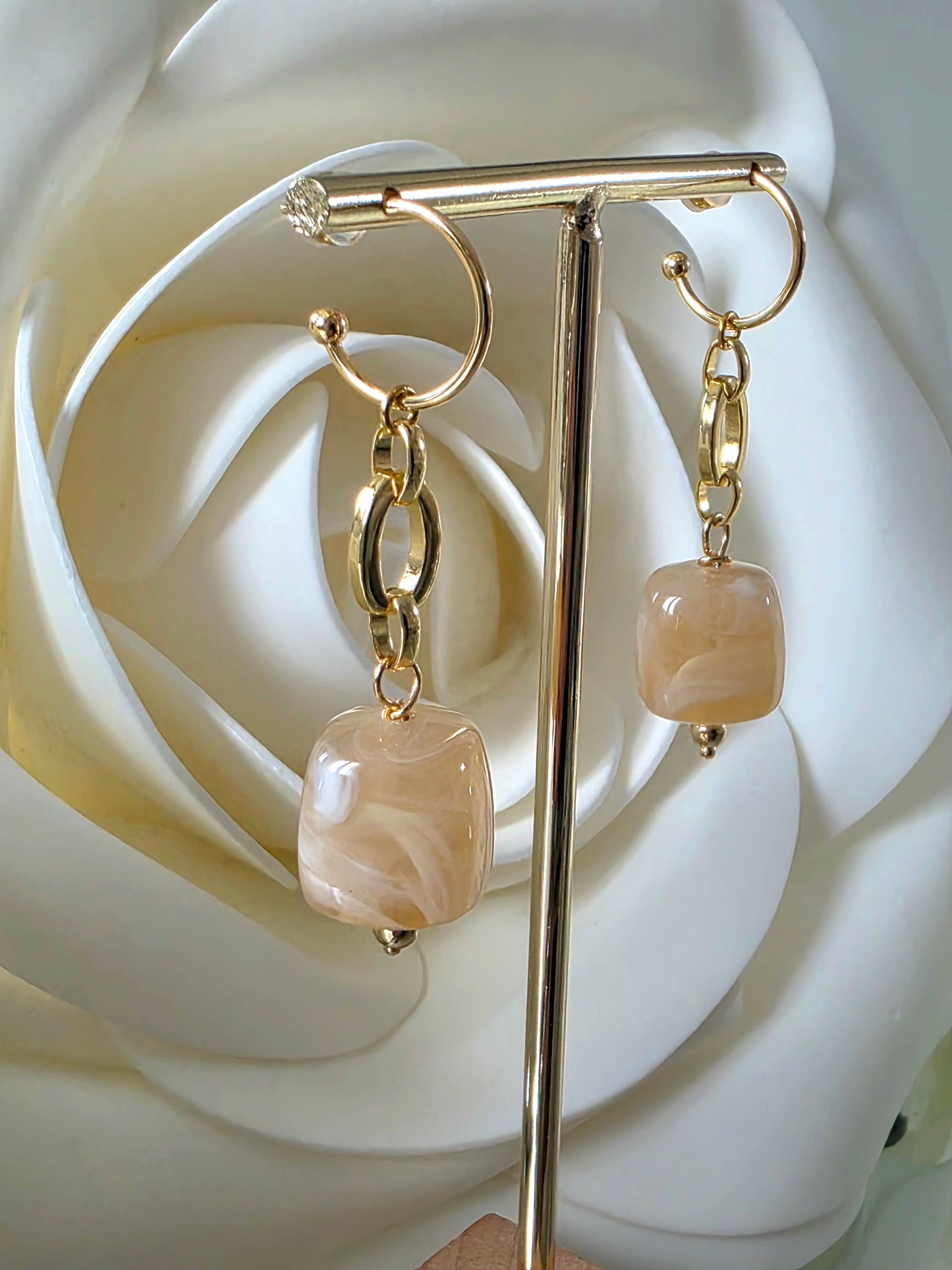 Boucles KELY couleur Beige